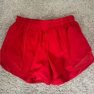 Lululemon hotty hot shorts, 4” low rise, red